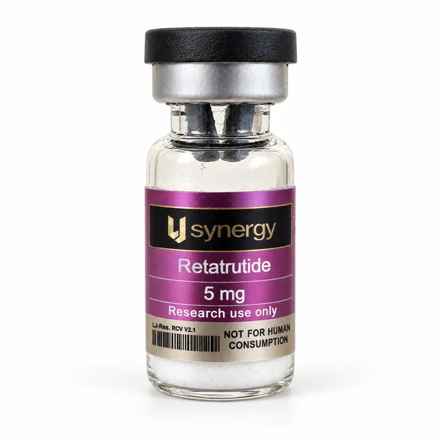 Product photograph supplied with the Retatrutide record