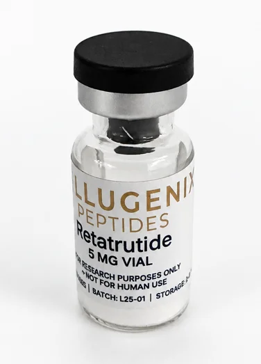 Product photograph supplied with the Retatrutide record