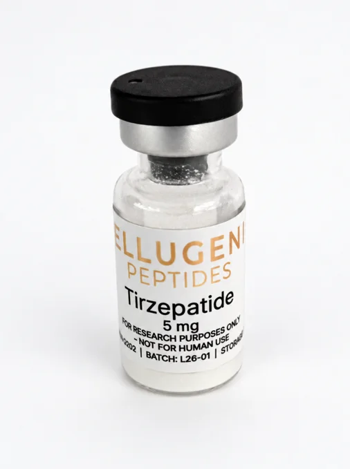 Product photograph supplied with the Tirzepatide record